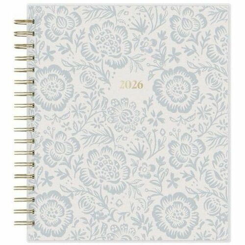 2026 Blue Sky Everygirl Daily/Monthly Planning Calendar, 8" x 10" , Sadie Blue Frosted, January To December, 152711 - Large - Regular - Daily, Monthly - January 2026 to December - 8" x 10" Sheet Size - White Sheet - Wire Bound - Blue Polypropylene Cover -