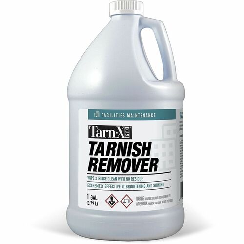 Tar-X Pro Tarn-X PRO Tarnish Remover - For Multipurpose, Multi Surface - 128 fl oz (4 quart) - 0.85 to 1.05 pH - Acidic Scent - Recommended For: Tarnish Remover - Residue-free, Non-flammable - Clear - 4 / Carton