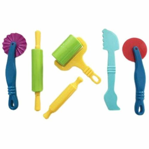 DBLG Import Plastic Dough Tools - Clay Craft, Indoor/Outdoor - Assorted - Plastic - 6 / Pack