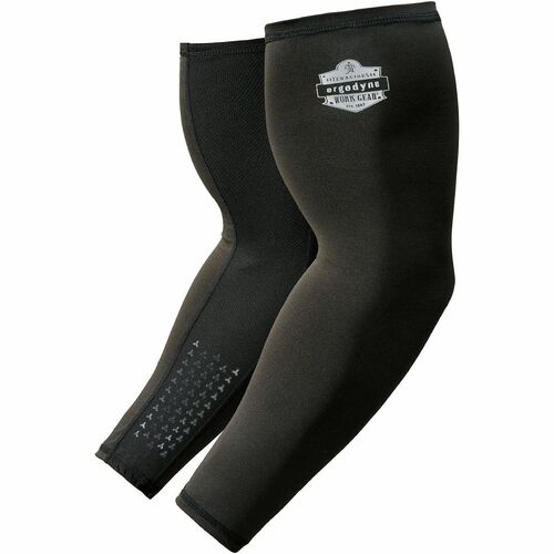Ergodyne 6691 Cooling Arm Sleeves - Black - Fabric - Durable, Stretchable, Comfortable, Moisture Wicking, Anti-odor, Machine Washable, UV Protection