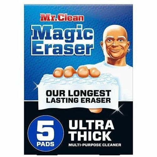 Mr. Clean Magic Eraser Sponge, All Purpose Cleaner, Ultra Thick - For Multi Surface, Multipurpose - Sponge - Recommended For: Grime Remover, Soap Scum Remover, Grease Remover, Dirt Remover, Scuff Mark Remover, Permanent Marker Remover, Stain Remover - Hea