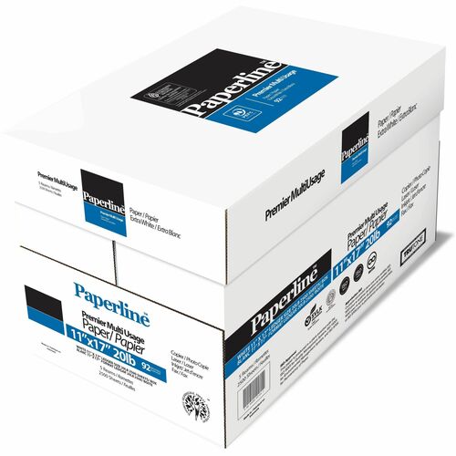 APP Multipurpose Paper - 92 Brightness - Ledger - 11" (279.40 mm) x 17" (431.80 mm) - 20 lb (9071.85 g) Basis Weight - Sustainable Forestry Initiative (SFI) - Jam-free - White - 2500 Sheets - 5 Ream per Case