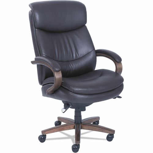 La-Z-Boy ComfortCore Chair - Brown Seat Color - Memory Foam Seat Material - Brown Back Color - Brown - Bonded Leather - Armrest - 1 Each
