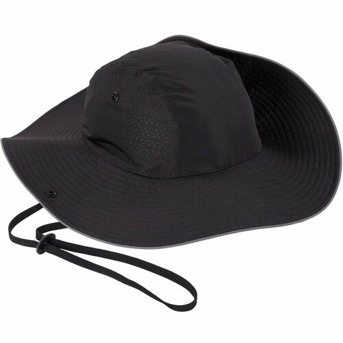 Ergodyne Skullerz 8957 Lightweight Ranger Hat - Extra Small/Small (XS/S) Size - Polyester, Fabric - Black