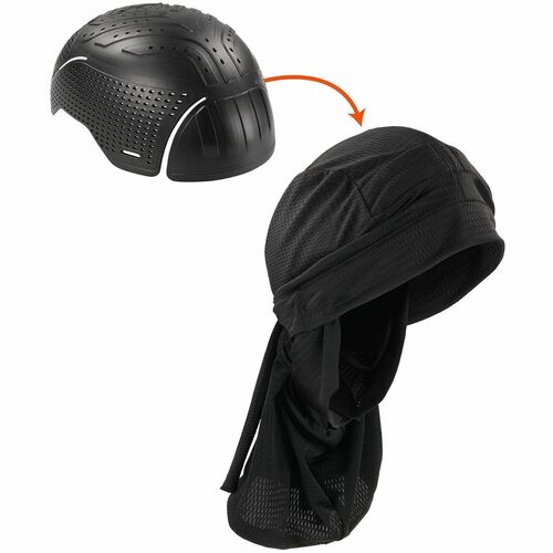Ergodyne Skullerz 8941 Mesh Tube and Bump Cap Insert - Large (L)/Extra Large (XL) Size - Polyester, Fabric - Black