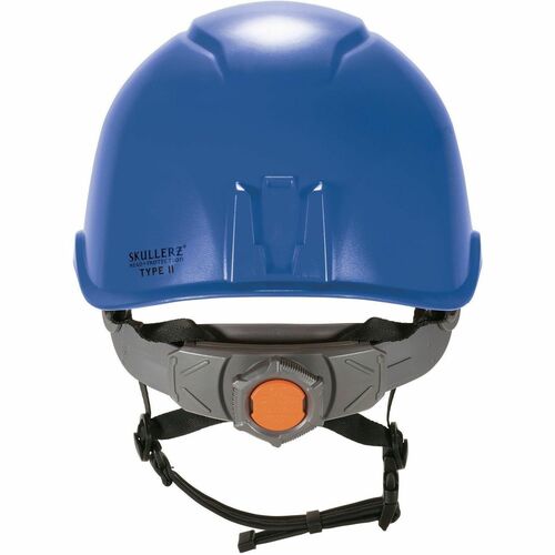 Ergodyne Skullerz 8976 Type 2 Safety Helmet - Recommended for: Construction, Utility, Oil & Gas, Forestry, Mining, General Purpose - Impact, Head Protection - Expanded Polystyrene Foam (EPS) - Blue - Chin Strap, Lightweight, Comfortable, Sweatband, Breath