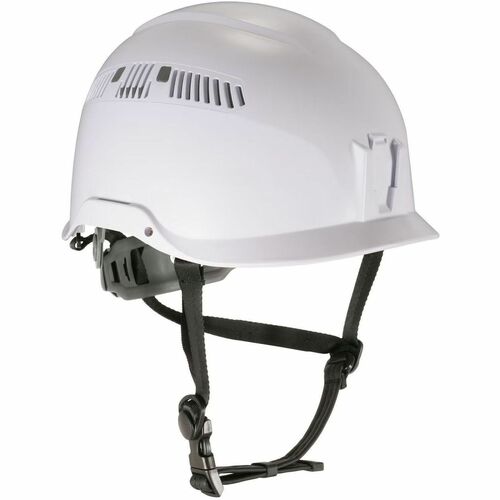 Ergodyne Skullerz 8977 Type 2 Safety Helmet - Recommended for: Construction, Utility, Oil & Gas, Forestry, Mining, General Purpose - Impact, Head Protection - Expanded Polystyrene Foam (EPS) - White - Chin Strap, Breathable, Lightweight, Comfortable, Swea