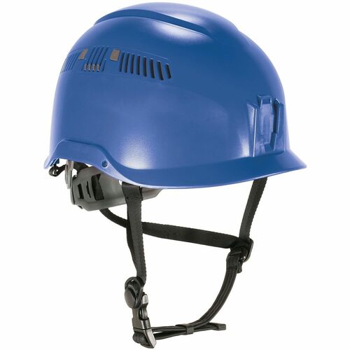 Ergodyne Skullerz 8977 Type 2 Safety Helmet - Recommended for: Construction, Utility, Oil & Gas, Forestry, Mining, General Purpose - Impact, Head Protection - Expanded Polystyrene Foam (EPS) - Blue - Chin Strap, Breathable, Lightweight, Comfortable, Sweat