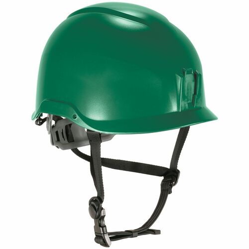 Ergodyne Skullerz 8976 Type 2 Safety Helmet - Recommended for: Construction, Utility, Oil & Gas, Forestry, Mining, General Purpose - Impact, Head Protection - Expanded Polystyrene Foam (EPS) - Green - Chin Strap, Lightweight, Comfortable, Sweatband, Breat