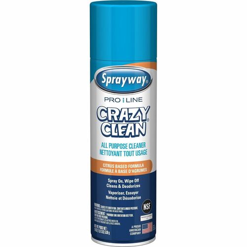 Sprayway ProLine Citrus Crazy Clean Spray - For Washable Surface, Painted Surface, Bathroom - Spray - 19 fl oz (0.6 quart) - Citrus Scent - Recommended For: Fingerprint Remover, Scuff Mark Remover, Grease Remover, Oil Remover, Odor Remover, Soot Remover -