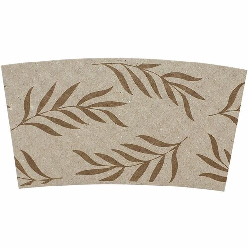 World Centric Cup Sleeve - 2.2" Width x 0" Height x 4.3" Length - Beige, Natural - Paper - 2 / Carton