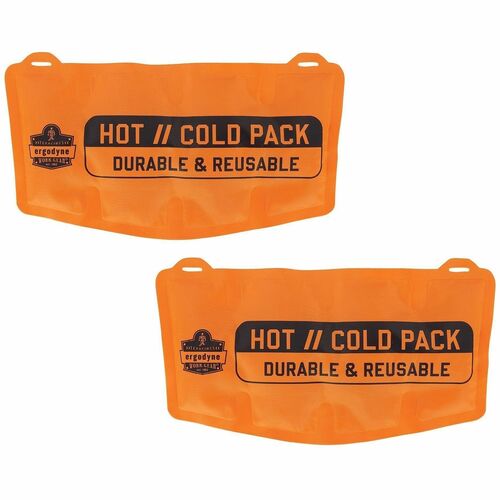 Ergodyne ProFlex 6275 Reusable Hot/Cold Pack Replacement - 6.7" Height x 13" Width - Orange - 2 Pack