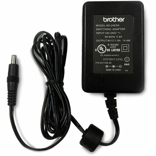 Brother Adapter for Brother P-Touch Label Markers - 14.40 W - 5 ft (1.52 m) Cable - 120 V AC, 230 V AC Input - 9 V Output - 1.60 A