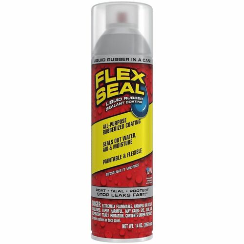 FLEX Liquid Rubber Sealant Coating Spray - Rubber - Clear - 0.87 lb - 1