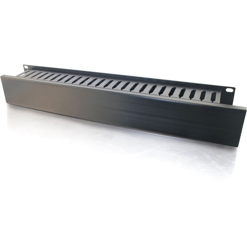 C2G Horizontal Cable Management Panel 2U 3.5in - Works with any standard 19 inch relay rack