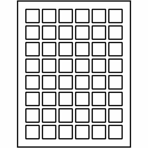 Avery Matte White Square Labels - x 1" Width x 1" Length - Square - Inkjet, Laser - Matte - Matte White - Pop Up Edge, Easy Peel, Smudge-free, Print-to-the Edge, Jam Resistant - 48 / Sheet - 1200 Total Label(s) - For Label Printer - 1200 / Pack
