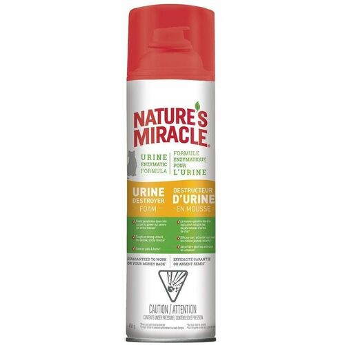 Nature's Miracle Cat Urine Destroyer Foam 17.5 oz - For Cat - Foam - Recommended for Carpet, Urine Stain, Residue - 517.54 mL - Carpet