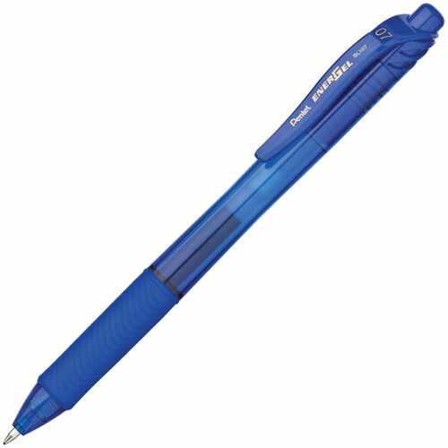 Pentel EnerGel-X Retractable Gel Roller, (0.7mm) Metal Tip, Blue Ink - Refillable - Retractable - Blue Ink - Liquid Gel Ink - Metal Tip - Office, School, Writing
