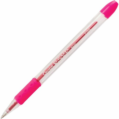 Pentel R.S.V.P. Ballpoint Pen, (0.7mm), Pink Ink - Ballpoint Pen, Everyday Writing, Office Supplies, School Supplies, Long Lasting 1,400m Writing Distance