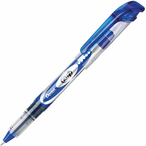 Pentel 24/7 Rollerball Pen, Blue Ink - 0.7 mm Medium Pen Point - Blue Ink - Liquid, Water Based - Office, School, Writing