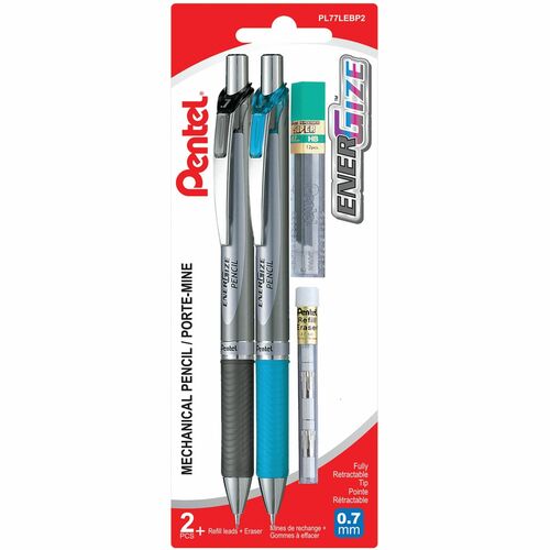 Pentel Mechanical Pencil - 0.7 mm Lead - HB - Medium Point - Refillable - 2 / Pack