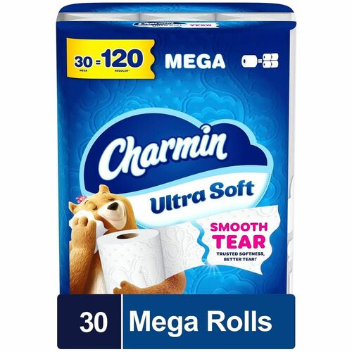 Charmin Ultra Soft Toilet Paper - 2 Ply - Mega - Wavy Edge - White