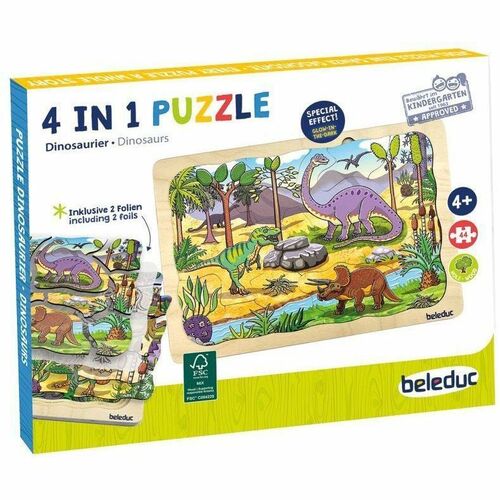 Beleduc Layer-Puzzle "Dinosaurs" - 44 Piece - Theme/Subject: Animal - 4+