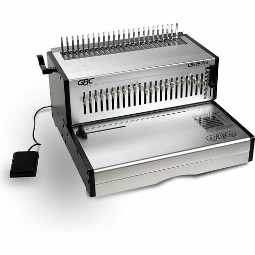 GBC CombBind CB30E Pro Punch/Bind Machine - CombBind - 500 Sheet(s) Bind - 30 Punch - 12.5" Height x 18.7" Width x 20.1" Depth - Gray