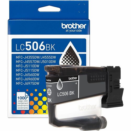 Brother LC506BK Original Standard Yield Inkjet Ink Cartridge - Black - 1 Each - 1000 pages