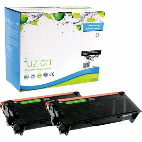 fuzion High Yield Laser Toner Cartridge - Alternative for Brother TN8502PK, TN850 - Black - 2 / Pack - 16000 Pages
