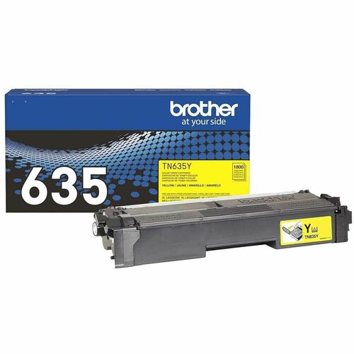Brother TN635Y Original Standard Yield Laser Toner Cartridge - Yellow - 1 Pack - 1800 Pages