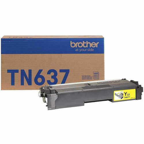 Brother TN637Y Original Ultra High Yield Laser Toner Cartridge - Yellow Pack - 10,000 pages