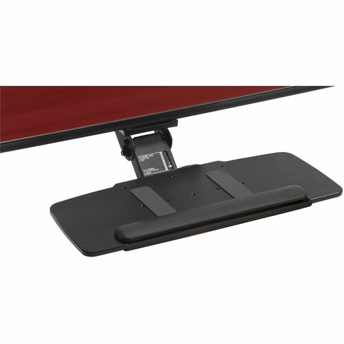 Global Productivity Solutions Lift-N-Lock Keyboard Mechanism with HDPE Tray - 0.3" (7.62 mm) Height x 27.5" (698.50 mm) Width x 11.5" (292.10 mm) Depth - Black - High-density Polyethylene (HDPE) - 2 Each
