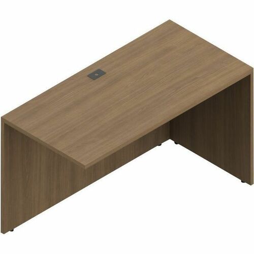 Offices To Go Newland | 48" Return Shell - Band Edge - Material: Thermofused Laminate (TFL) - Finish: Absolute Acajou - Cable Management, Grommet, Adjustable Floor-leveling Glide, Interlocking, Modesty Panel - 1 Each