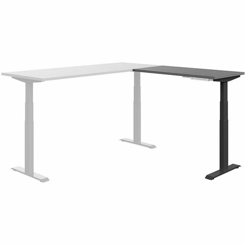 Offices To Go Newland | Quick Assembly Electric Height Adjustable Return - 3rd leg kit only - Finish: Absolute Acajou - Adjustable - For Workspace, Office, Meeting, Training, Table - 1 Each