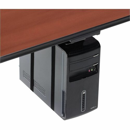Offices To Go CPU Holder Dual Strap - Black - Adjustable, Swivel - 1 Each