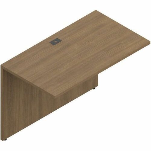 Offices To Go Newland | 42" Flush Bridge - Band Edge - Material: Thermofused Laminate (TFL) - Finish: Absolute Acajou - Modesty Panel, Adjustable Floor-leveling Glide, Interlocking - For Workspace, Office, Meeting, Training - 1 Each