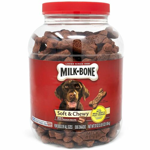 Milk-Bone Dog Treat - For Dog - Chewy - Beef, Filet Mignon - 2.31 lb