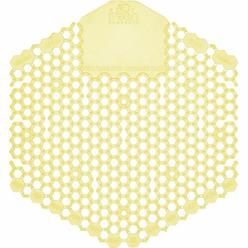 Fresh Products Wave 3D Urinal Screen - Lasts upto 30 Days - Odor Control, Dual Sided Design - 10/Box - 6 / Carton - Citrus