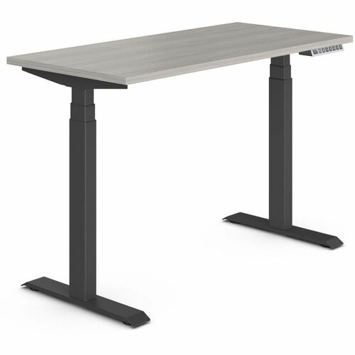 Offices To Go Newland | 48"x24" Height Adjustable Rectangular Table - 2 legs - Finish: Designer White - Modular, Programmable Memory Position, Anti-collision Function - For Workspace, Office, Meeting, Training - 1 Each