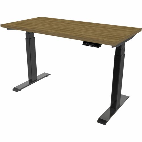HDL Cleo Table Desk - Black Folding Base - 265 lb (120.20 kg) Capacity - Height Adjustable - 3-Stage x 48" (1219.20 mm) Table Top Width x 24" (609.60 mm) Table Top Depth x 1" (25.40 mm) Table Top Thickness - 47.5" (1206.50 mm) Height - Commercial - Assemb