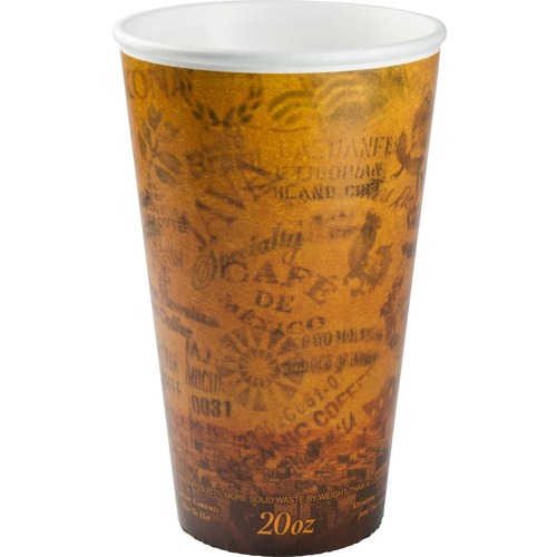 Dart Escape Print ThermoThin Insulated Cup - 20 fl oz - Multi - Foam - Hot Drink, Cold Drink, Beverage - 20/Bag - 25 / Carton