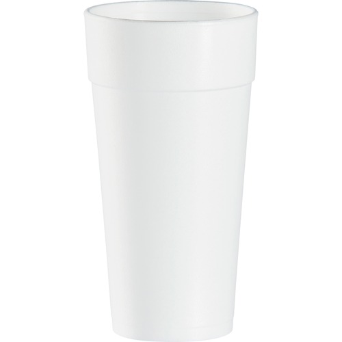 Dart J Cup 24 oz Insulated Foam Cups - 24 fl oz - Round - White - Foam - Coffee, Cappuccino, Tea, Hot Chocolate, Hot Cider, Juice, Soft Drink, Soda, Juice, Smoothie, Water - 20/Bag - 25 / Carton