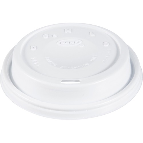Dart Cappuccino Domed Lid - Dome - Plastic - White - 100/Bag - 10 / Carton