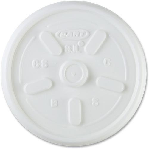Dart Vented Hot Cup Lid - Plastic - White, Translucent - 1000 / Carton