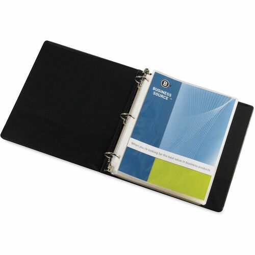 Business Source Sheet Protectors Super Heavy Weight Clear 50/box - 5 mil (0.13 mm) Thickness - Sheet, Paper Capacity - For Letter Sheet - 3 x Holes - Ring Binder - Top Loading - Rectangular - Clear - Polypropylene - 50 / Box