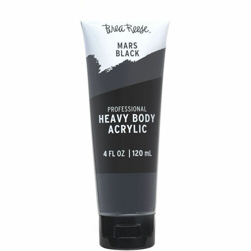 Brea Reese Professional Heavy Body Acrylic Paint - Mars Black - Liquid - Mars Black - 4 fl oz - 1 Each