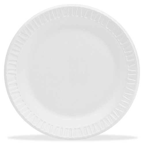 Dart Concorde Foam Dinnerware Plate - 6" Diameter - White - Foam, Plastic Body - 1000 / Carton
