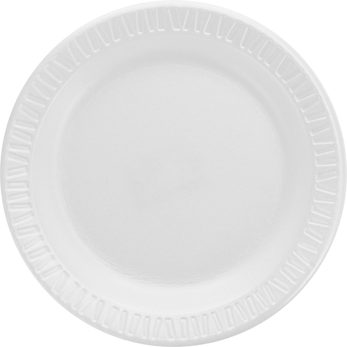 Dart Classic Laminated Foam Dinnerware Plates - Serving - 6" Diameter - White - Foam, Plastic Body - 125 / Pack
