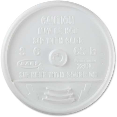 Dart Sip Thru Lid - Translucent - 100/Pack - 10 / Carton